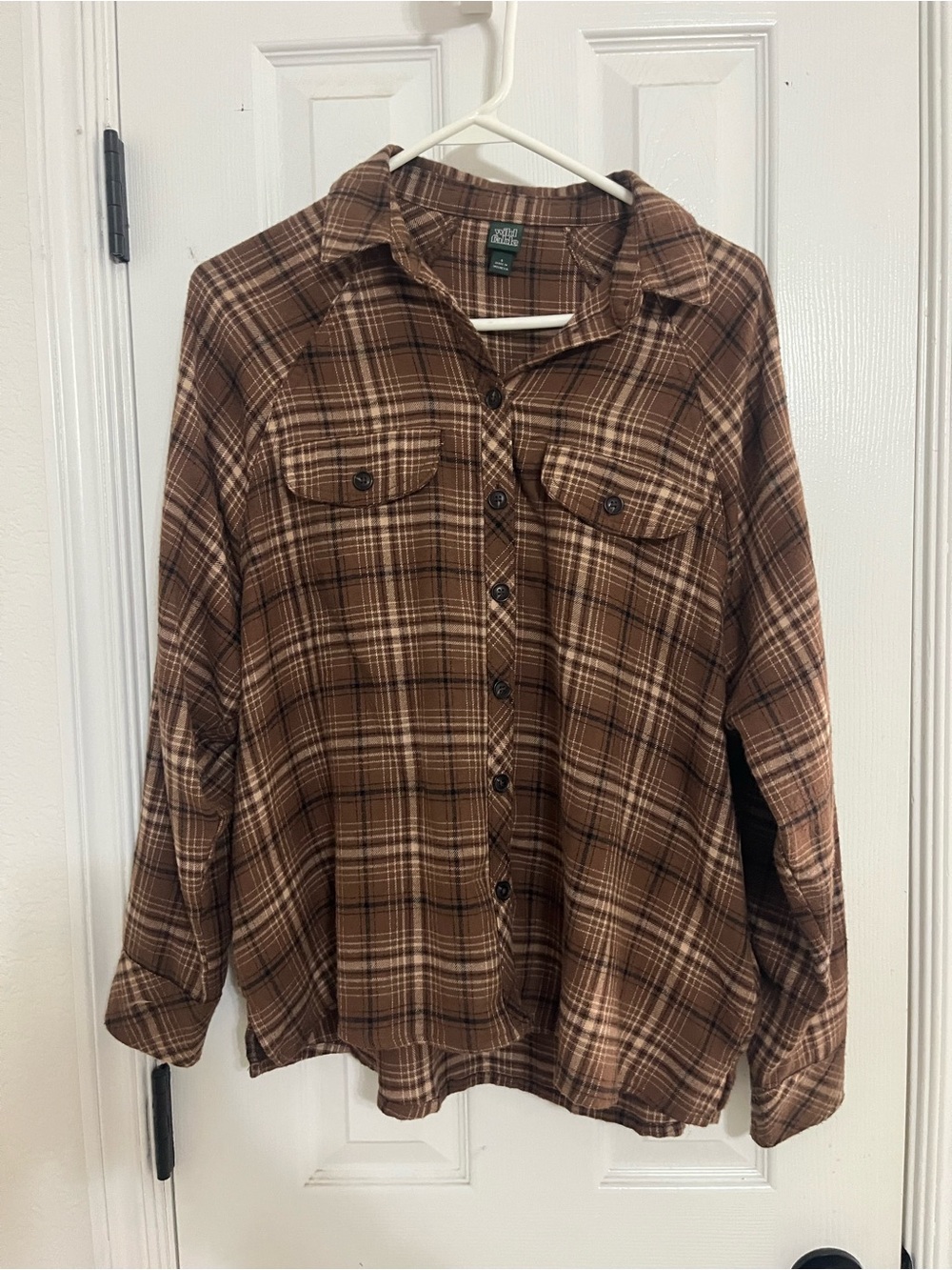 wild fable Brown Plaid Button-Down Shirt